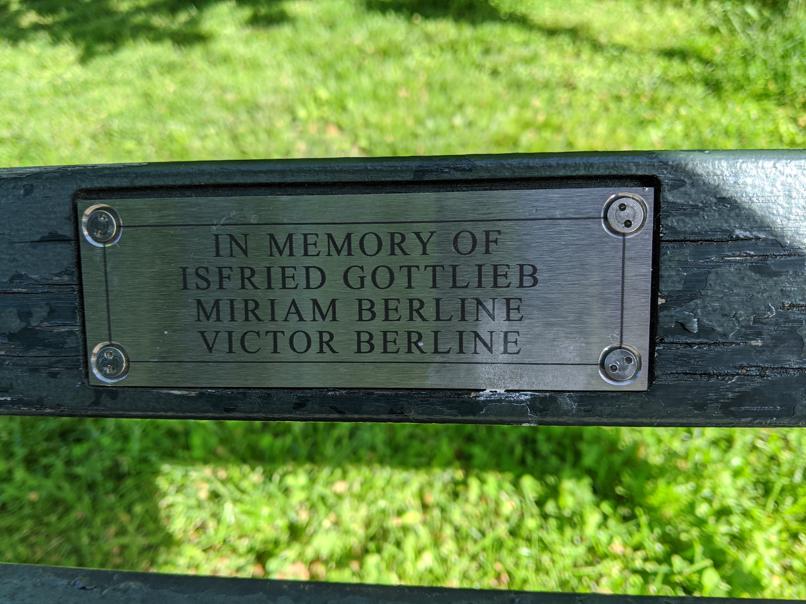 I saw this bench in Central Park