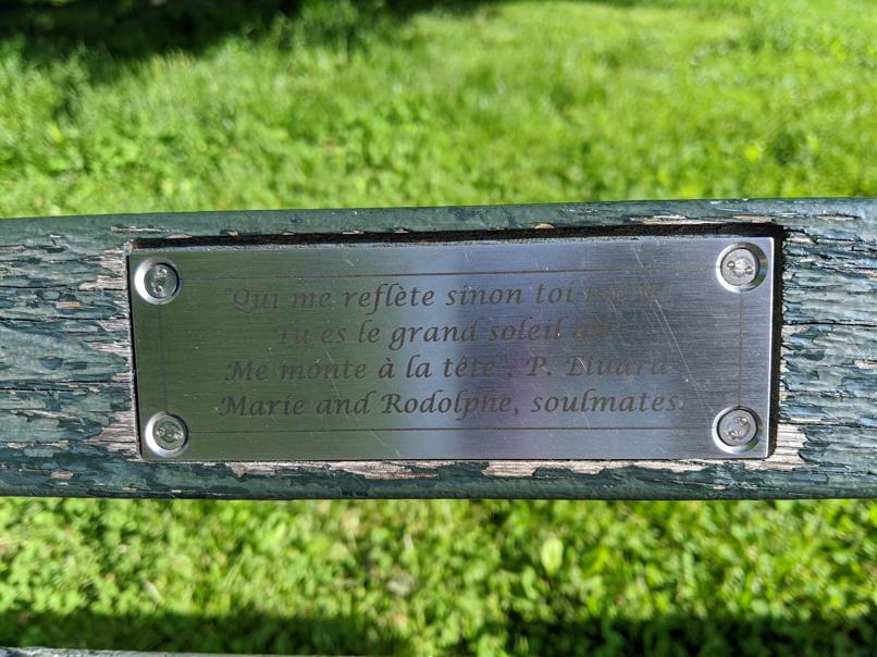 I saw this bench in Central Park