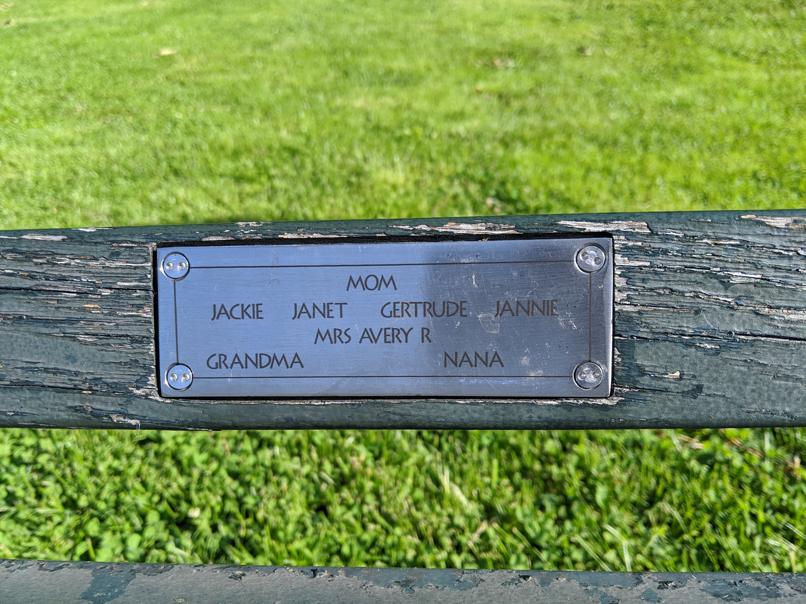 I saw this bench in Central Park