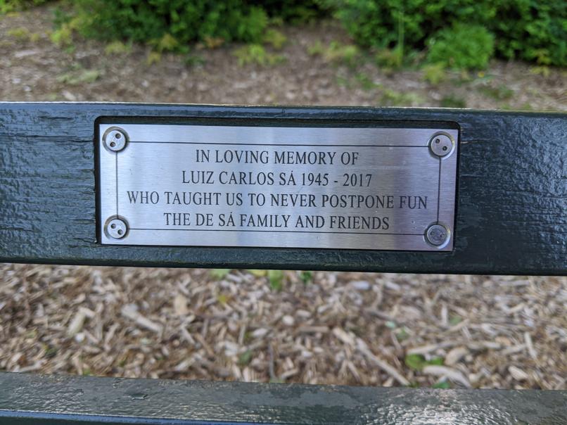 I saw this bench in Central Park