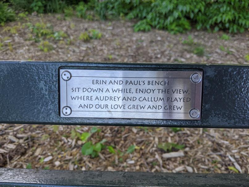 I saw this bench in Central Park