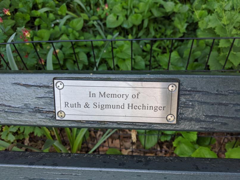 I saw this bench in Central Park