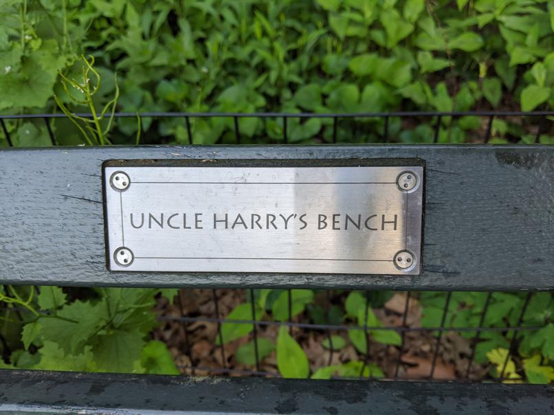 I saw this bench in Central Park