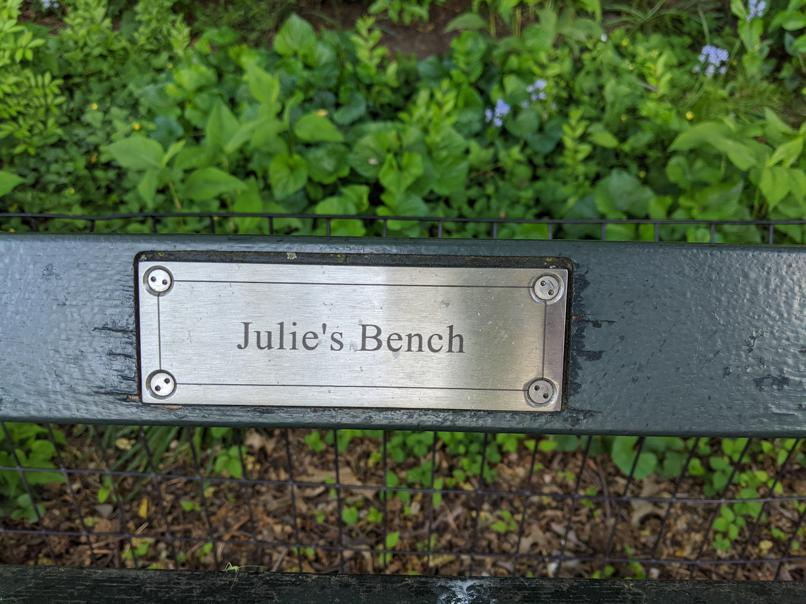 I saw this bench in Central Park