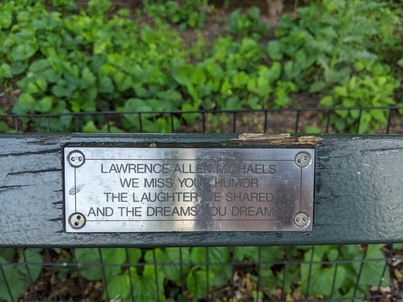 I saw this bench in Central Park