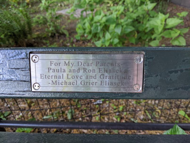 I saw this bench in Central Park