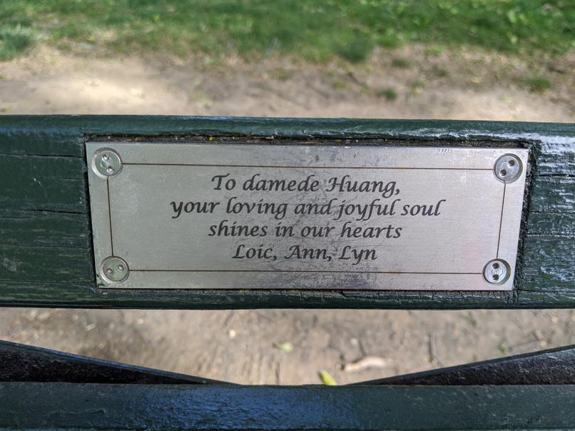 I saw this bench in Central Park