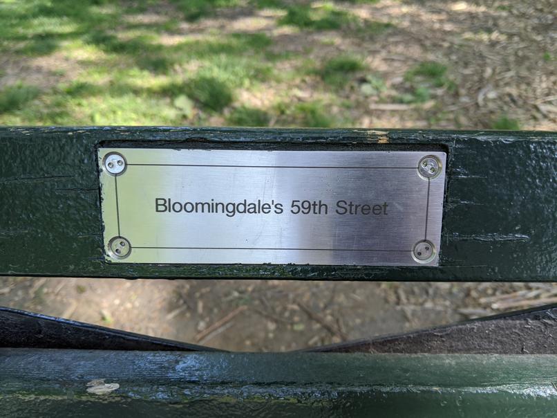 I saw this bench in Central Park