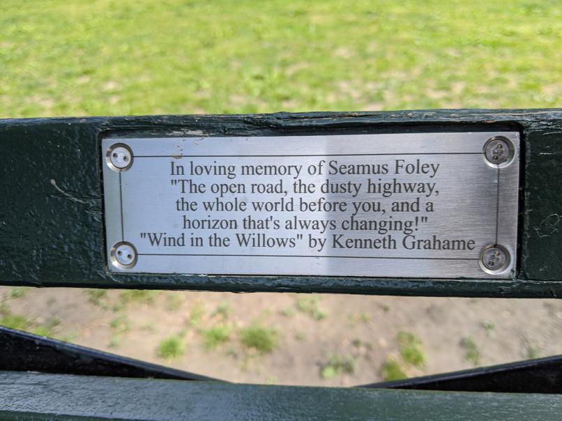 I saw this bench in Central Park