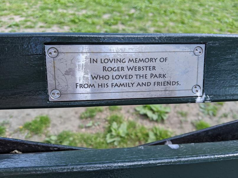 I saw this bench in Central Park