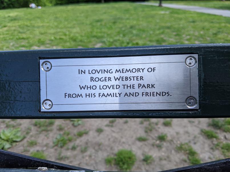 I saw this bench in Central Park