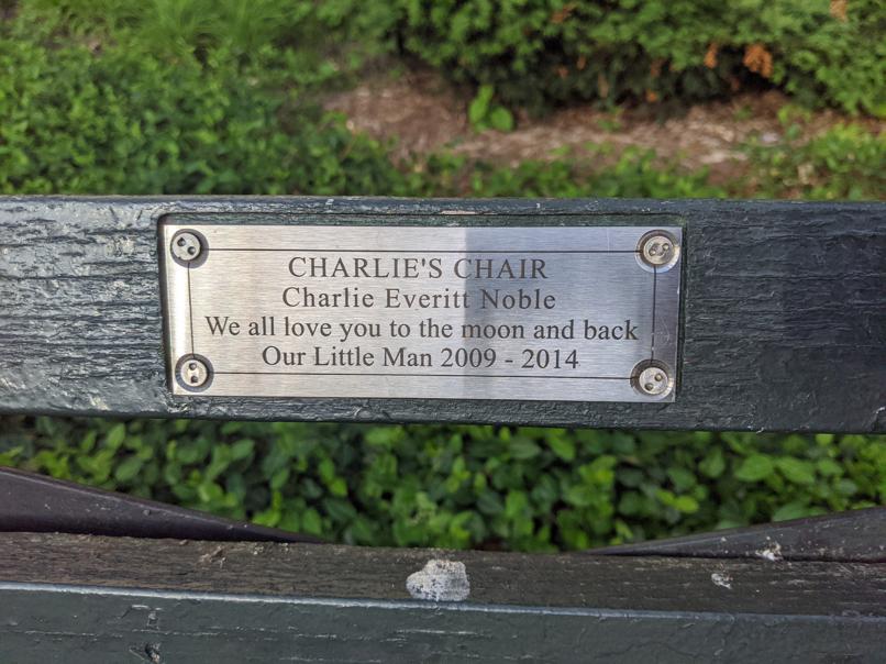 I saw this bench in Central Park