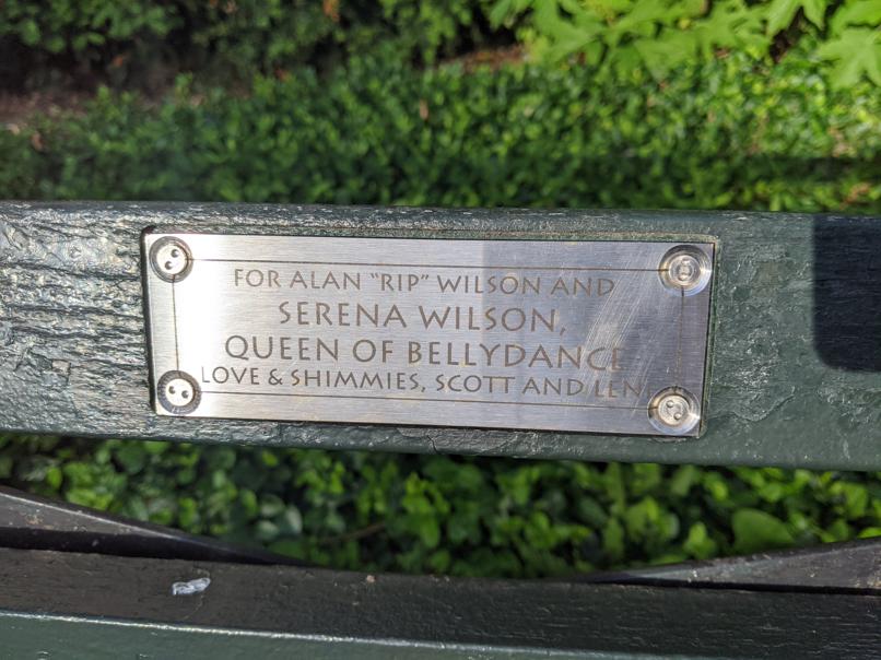 I saw this bench in Central Park