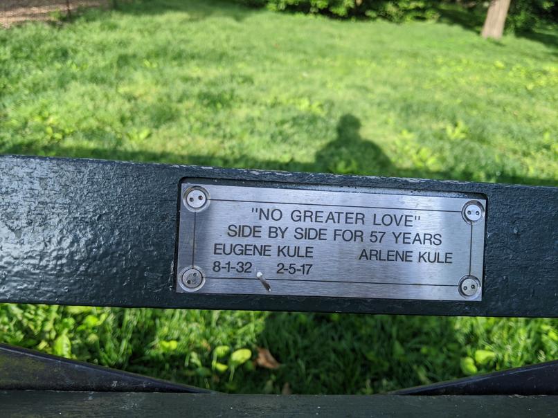 I saw this bench in Central Park