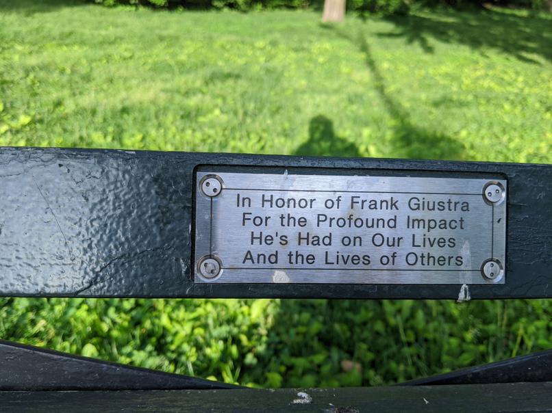 I saw this bench in Central Park