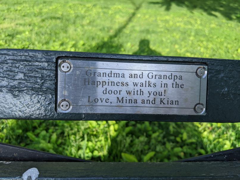 I saw this bench in Central Park