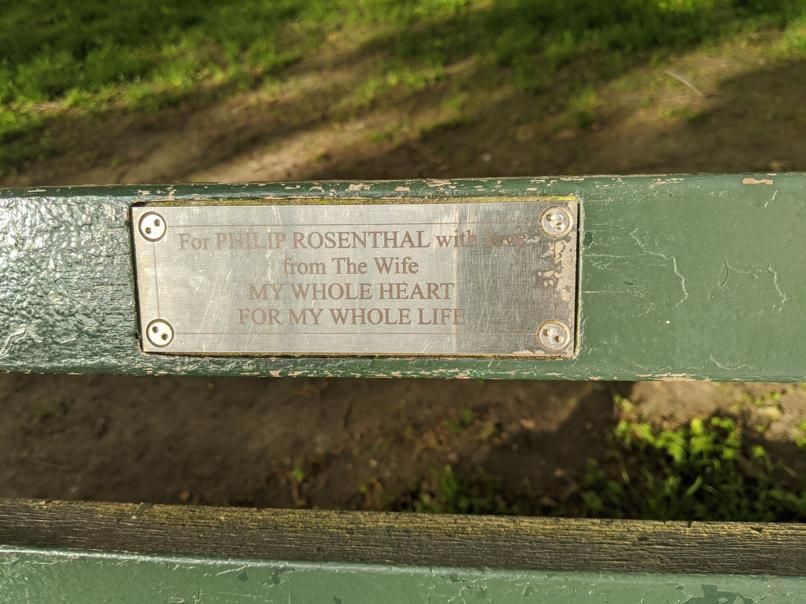 I saw this bench in Central Park