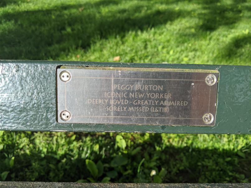 I saw this bench in Central Park