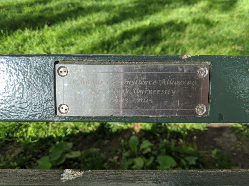 I saw this bench in Central Park