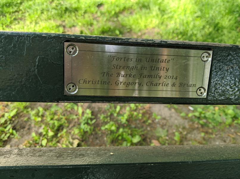 I saw this bench in Central Park