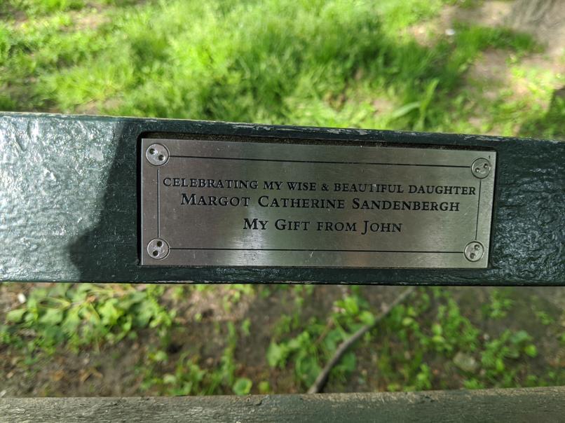 I saw this bench in Central Park