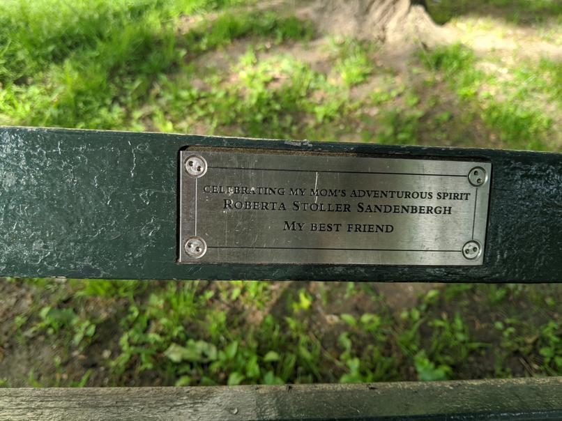 I saw this bench in Central Park