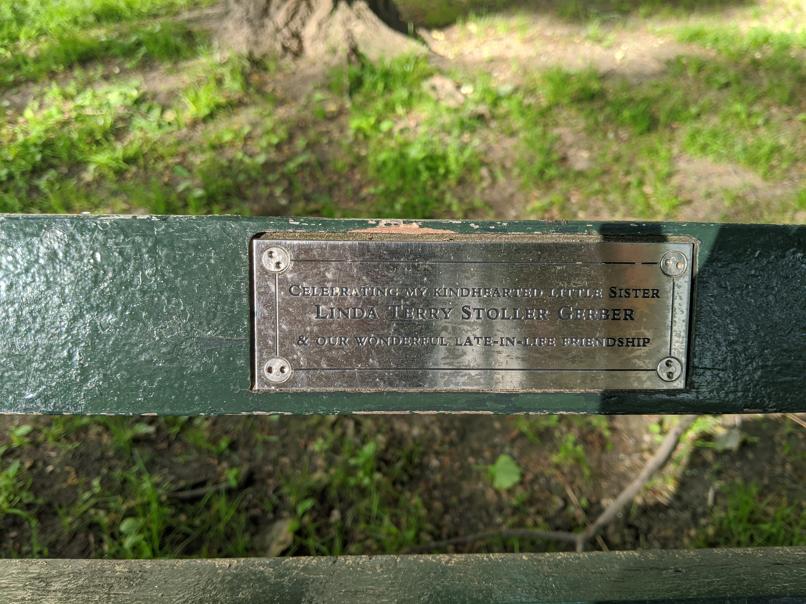 I saw this bench in Central Park