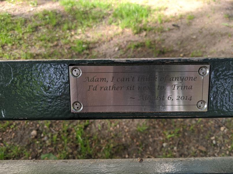 I saw this bench in Central Park