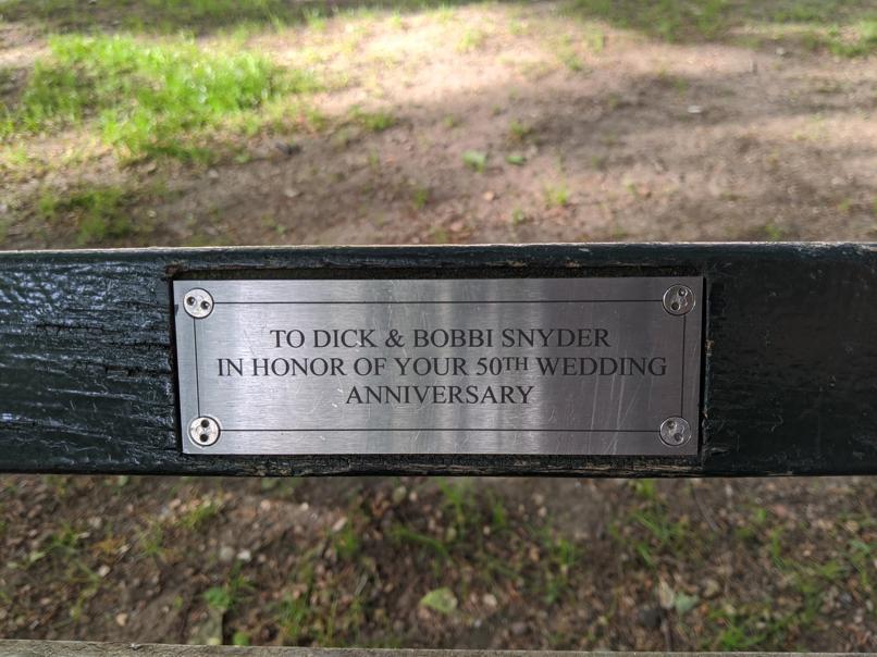 I saw this bench in Central Park