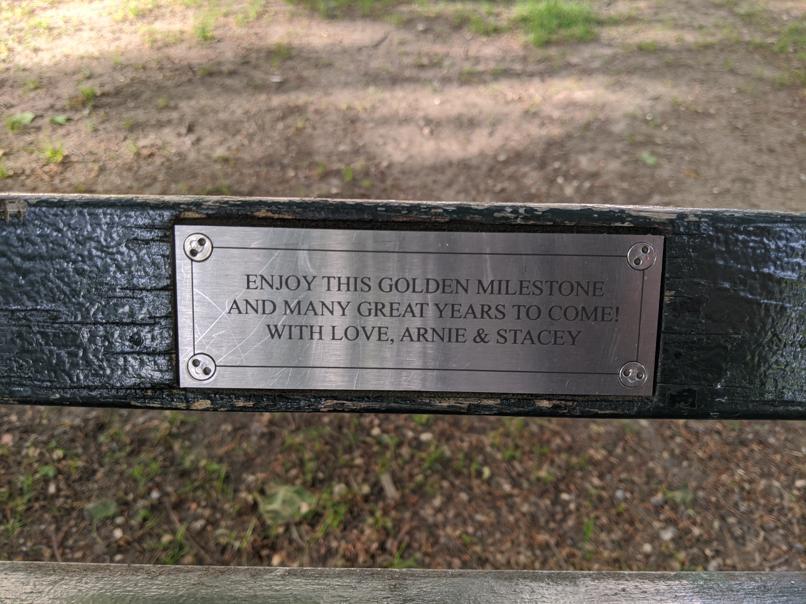 I saw this bench in Central Park