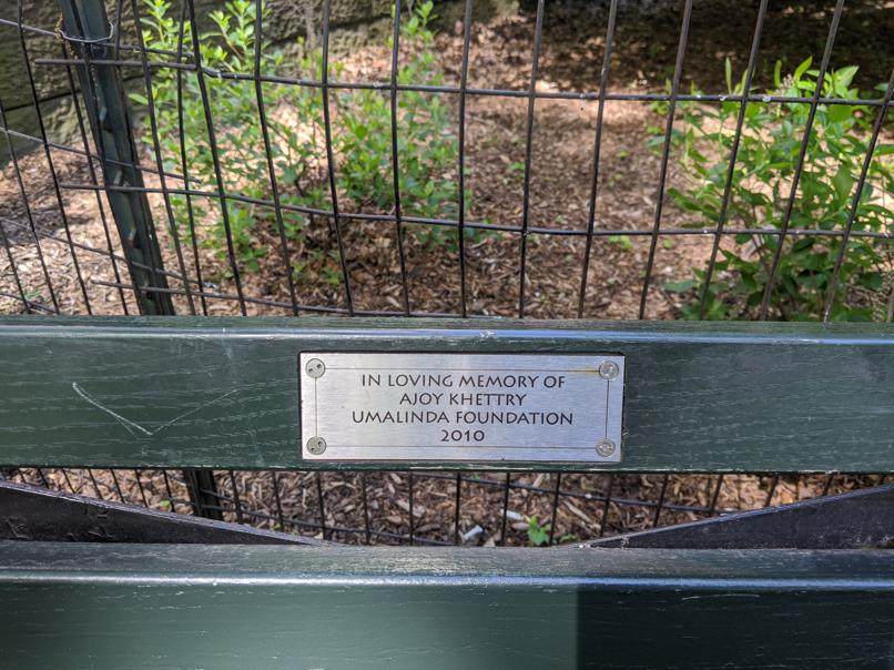 I saw this bench in Central Park