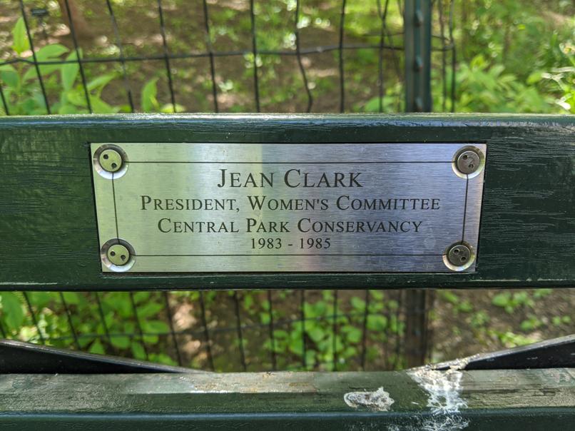 I saw this bench in Central Park