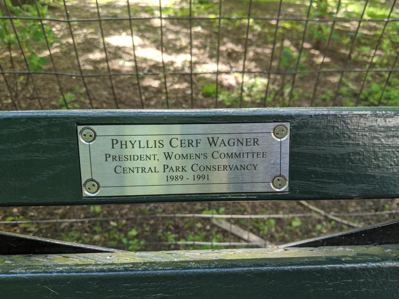 I saw this bench in Central Park