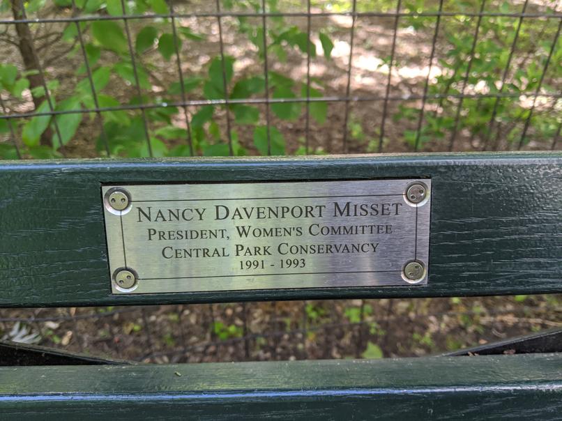 I saw this bench in Central Park