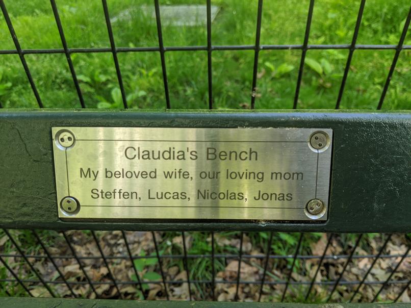 I saw this bench in Central Park