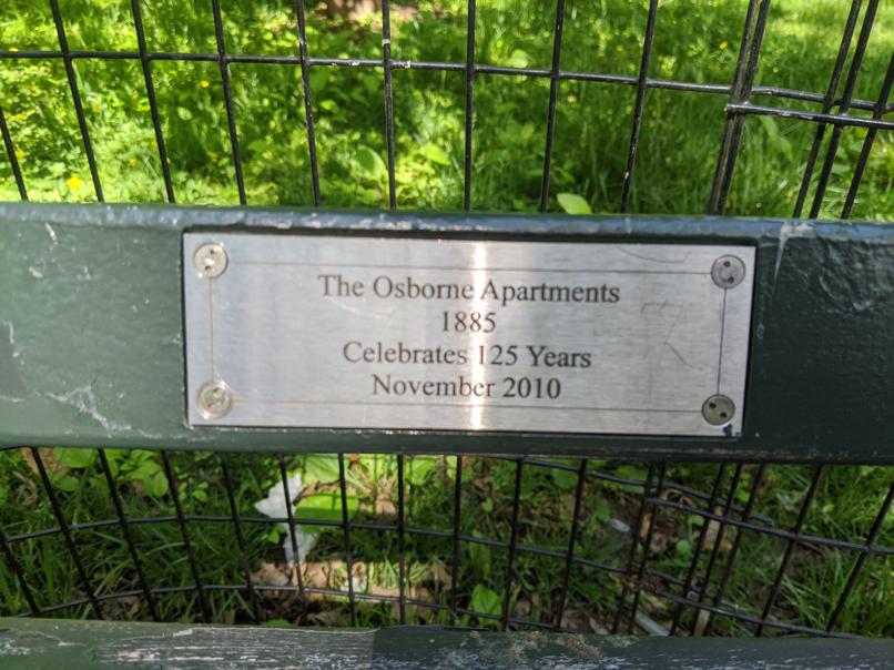 I saw this bench in Central Park