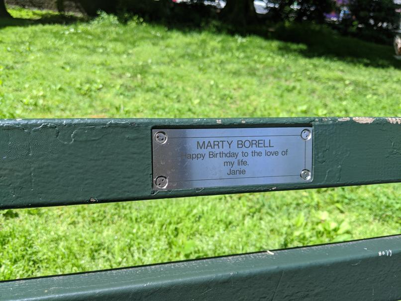 I saw this bench in Central Park