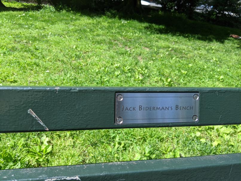 I saw this bench in Central Park