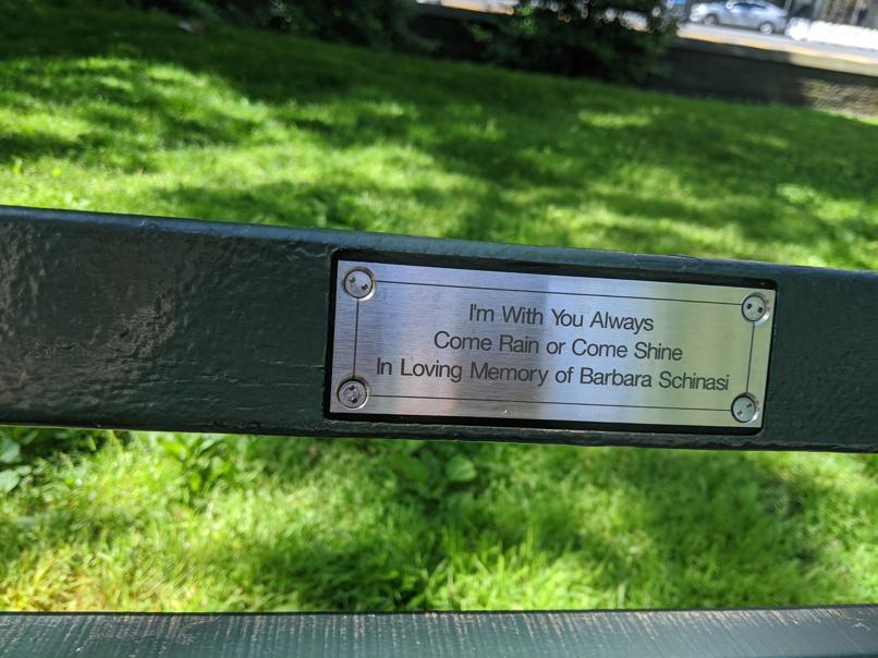 I saw this bench in Central Park