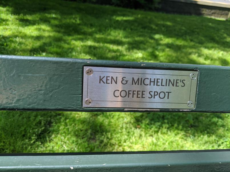 I saw this bench in Central Park