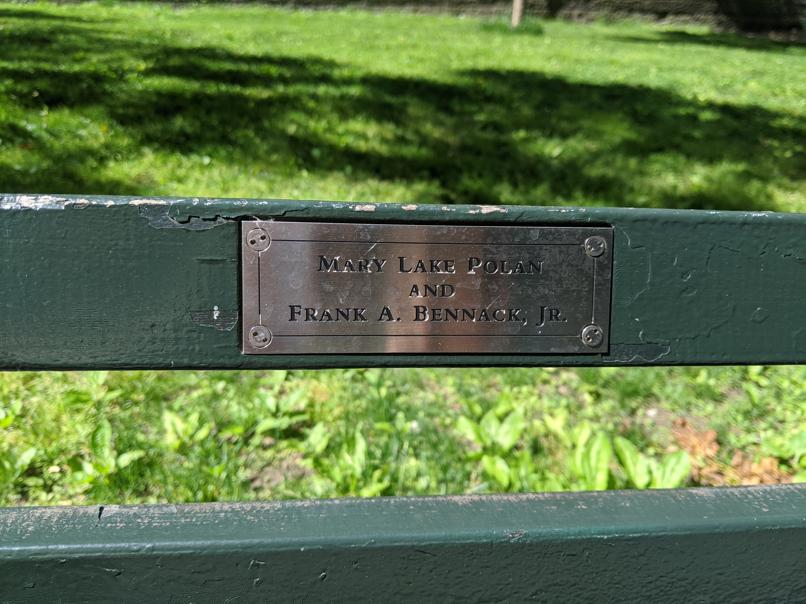 I saw this bench in Central Park