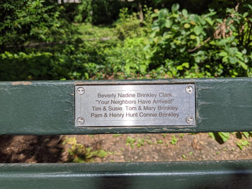 I saw this bench in Central Park