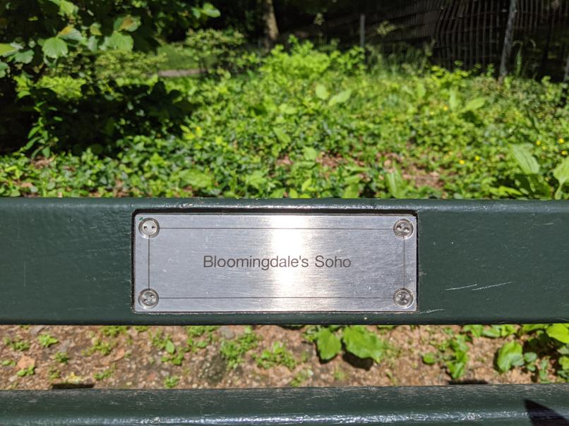 I saw this bench in Central Park