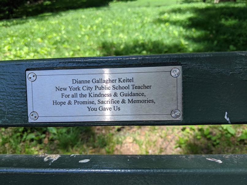 I saw this bench in Central Park