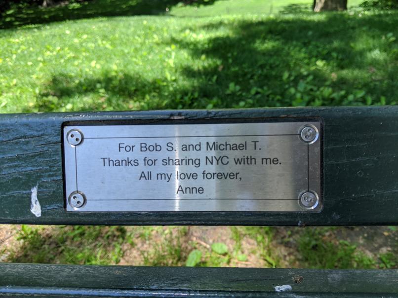 I saw this bench in Central Park