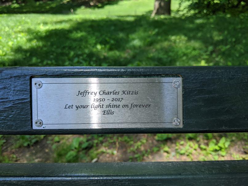 I saw this bench in Central Park