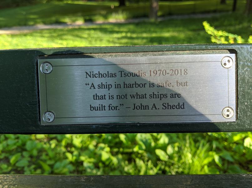 I saw this bench in Central Park