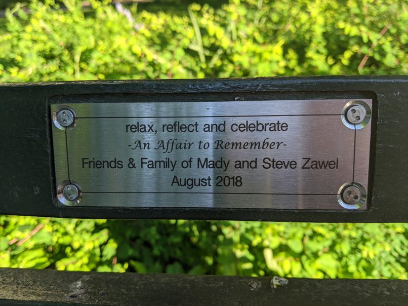 I saw this bench in Central Park