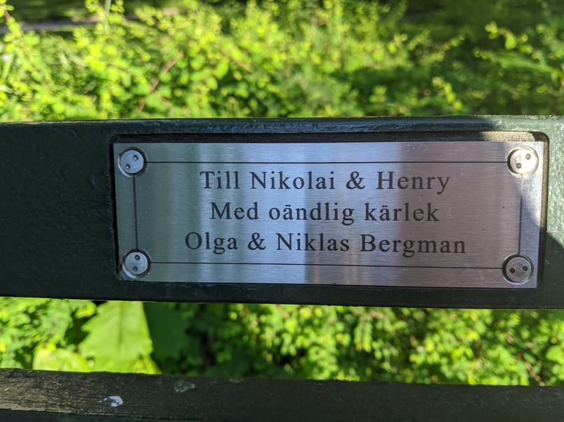 I saw this bench in Central Park