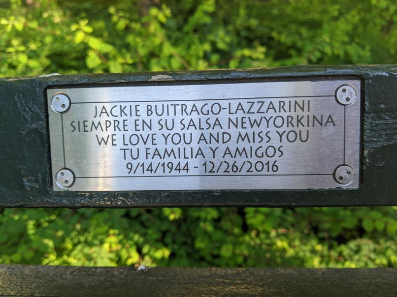 I saw this bench in Central Park